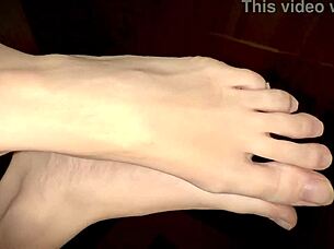 That dude loser couldn't handle my virgin ass, so I massaged it wet and naked.