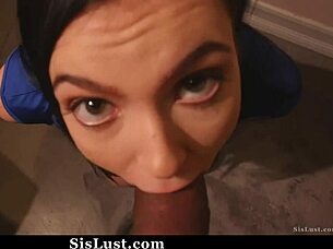 Big stepbrother amazed by stepsister's anal technique