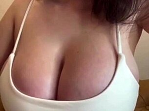 stepmother's big milky tits get a massage