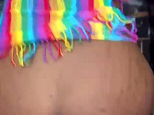 Fucked landlord's wife in elevator with blowjob and doggystyle