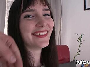 Adorable petite kitten endures gaping anal banging in group