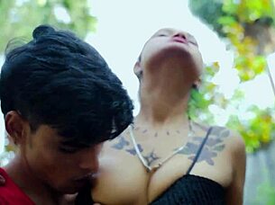 Desi Yoga Teacher Has Sex with 18 Years Sexy Student Outdoor