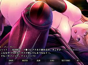 Big tits bondage with double penetration in bedroom scene