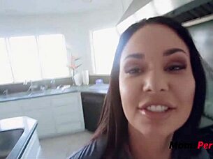 Busty milf step mom loves intense fucking in the kitchen - Brooke Beretta