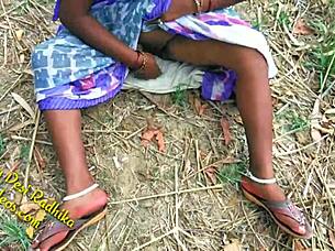 Indian couple enjoys outdoor sex in the forest