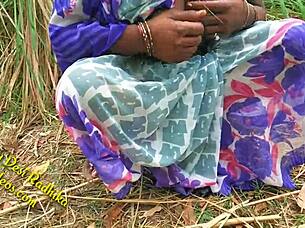 Indian couple enjoys outdoor sex in the forest