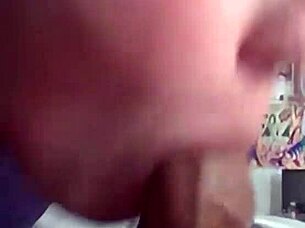 White Girl Sucks Big Indian Cock in Interracial Encounter.