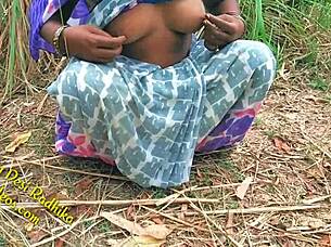 Indian couple enjoys outdoor sex in the forest