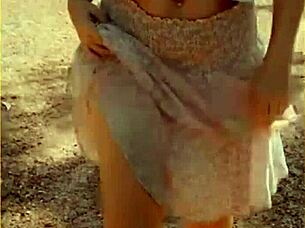 Wife Changes Shirt, Exposes Big Tits Outdoor.