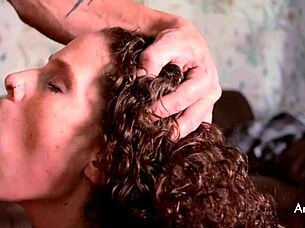 rough facefuck for redhead rhonda with slapping and gagging