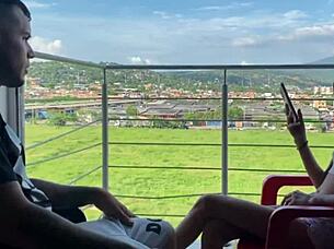 Stepsister gets horny watching, wants my big cock