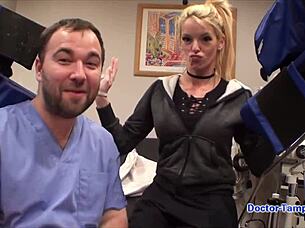 Dr. Tampa gives Bella Ink a humiliating entrance physical at Tampa University