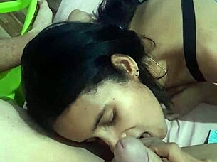 Latina amateur makes husband cum fast by sucking his ass in anal orgasm
