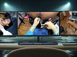 Dr. Tampa gives Bella Ink a humiliating entrance physical at Tampa University