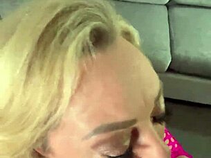 Young blonde katrina thicc randomly sucks black bodybuilder's monster cock