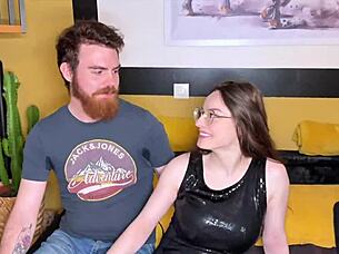 Katerina Petite Brunette Enjoys Group Sex With Amateurs