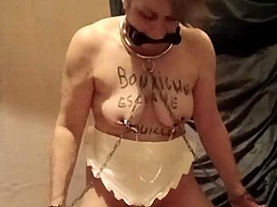 i am the slave maid in little apron flashing and humiliating myself