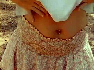 Wife Changes Shirt, Exposes Big Tits Outdoor.