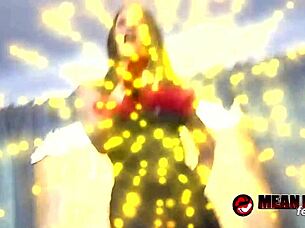 terra mizu slips off her shoes to tease her toes and body barefoot