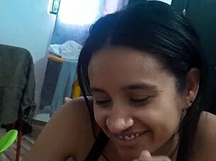 Latina amateur makes husband cum fast by sucking his ass in anal orgasm