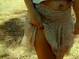 Wife Changes Shirt, Exposes Big Tits Outdoor.