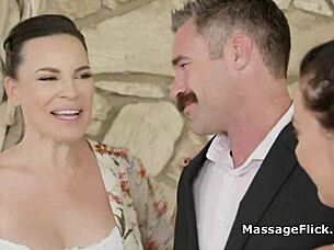 Drilling Two Masseuses After Steamy Shower!