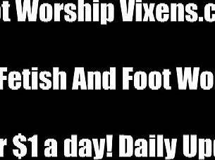 she's gonna worship my feet all night