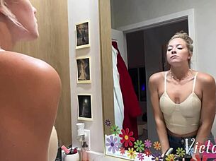 River Lynn's big dick surprise from Victor Ray at home