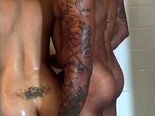 this ebony girl takes big black cock in her asshole