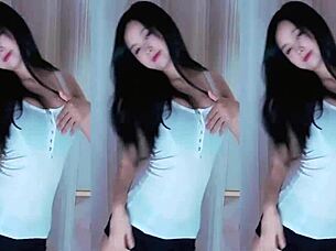 Cute Chinese girl dances before getting fucked