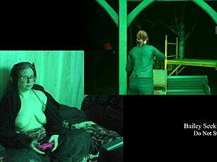 Playing naked night springs part 2 with big tits brunette bbw