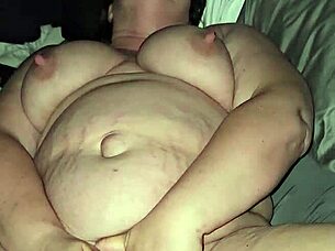 Pregnant milf spreads her pussy for some camp sex fun