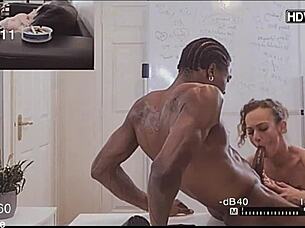 pervy boss catches slutty secretaries in anal deep throat smoking fisting atm creampie