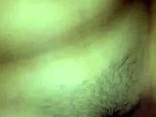 Asian woman with huge hairy beaver gets cum on belly during sex