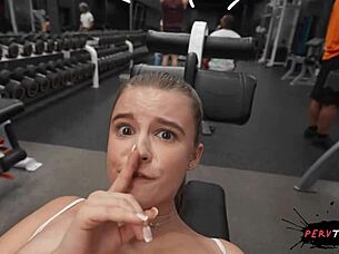 Cheating Teen Sneaks Big Cock In Gym