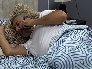 Is the stepfather getting seduced by his horny stepdaughter in this taboo scenario?