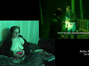 Playing naked night springs part 2 with big tits brunette bbw