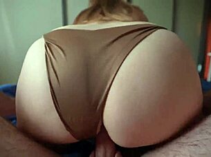 girl with big ass sucks cock and gets fucked rough