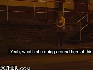 blonde milf blindfolded and roughly fucked doggystyle by big cock