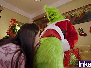 I join Grinch and Victoria Camargo messing up Christmas with wild anal fun.