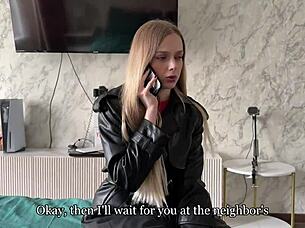 cock-hungry neighbor visits for a licking session