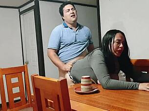 I Fucked My Stepmother While She Was Clearing The Table