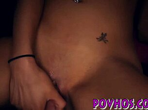 busty amateur in pov scene with handjob and fucking in hd