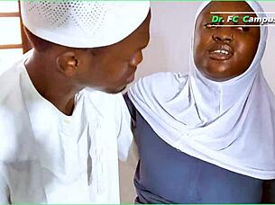 Husband fucks big ass teen housemaid in homemade creampie scene.