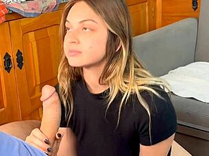 Passionate romantic sex with stranger, girl next door roleplay with monster cock 😍