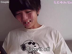 emu yumi teases brother's friend with handjob leading to massive cumshot in pov