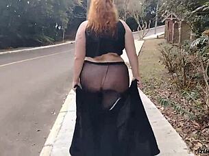 Priscila Novinha Nas Ruas Com Roupa Transparente Sem Calcinha Se Exibindo - No Panties miniskirt tits panties homemade outdoor see through legs natural tits big tits sexy