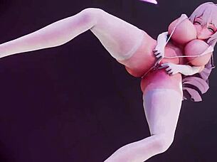 I watched this bitch knight dance and her big tits bounced so much