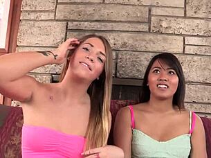 Watch this chinese hottie in amateur group fuck