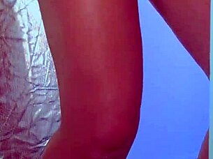 College Latina Brunette Plays with Glass Dildo in Sexy Dress